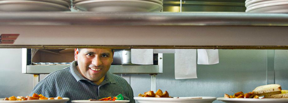 friendly staff in kitchen
